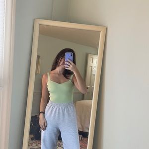 Zara green sweetheart tank top size small